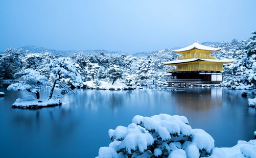 金阁寺雪景-日本旅游-重庆中青旅